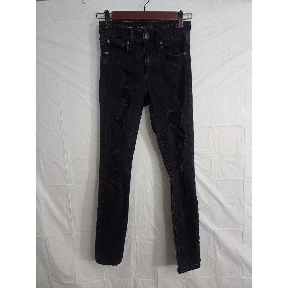 Aeropostale High Rise Jeggings Womens Size 0 Black Distressed Regular